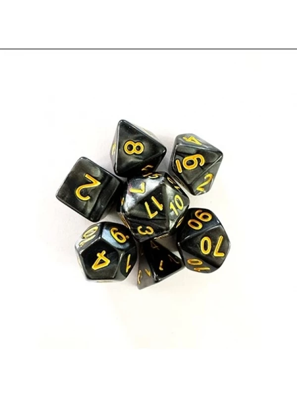 CONJUNTO DE DADOS CENTRAL PEROLIZADO - PRETO E DOURADO