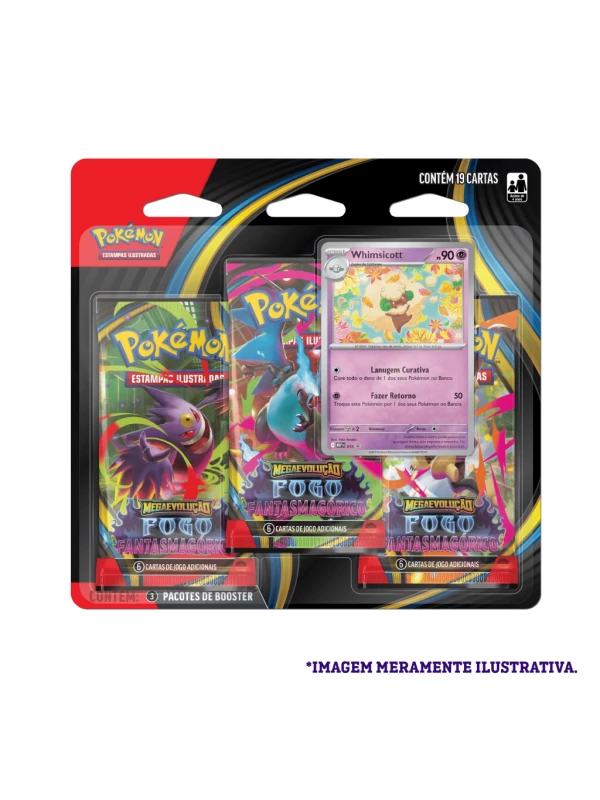 Pokémon 3Pack - ME02 Fogo Fantasmagórico