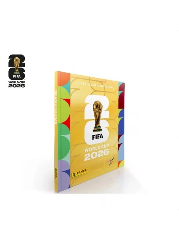 BOX ALBUM COPA DO MUNDO 2026 - CAPA DURA OURO + 60 ENVELOPES + CAIXA GOL - PANINI COLECIONAVEL