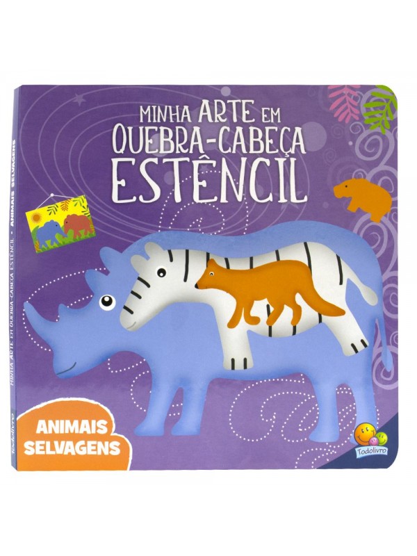 Minha Arte em Quebra-Cabeça Estêncil: Animais Selvagens