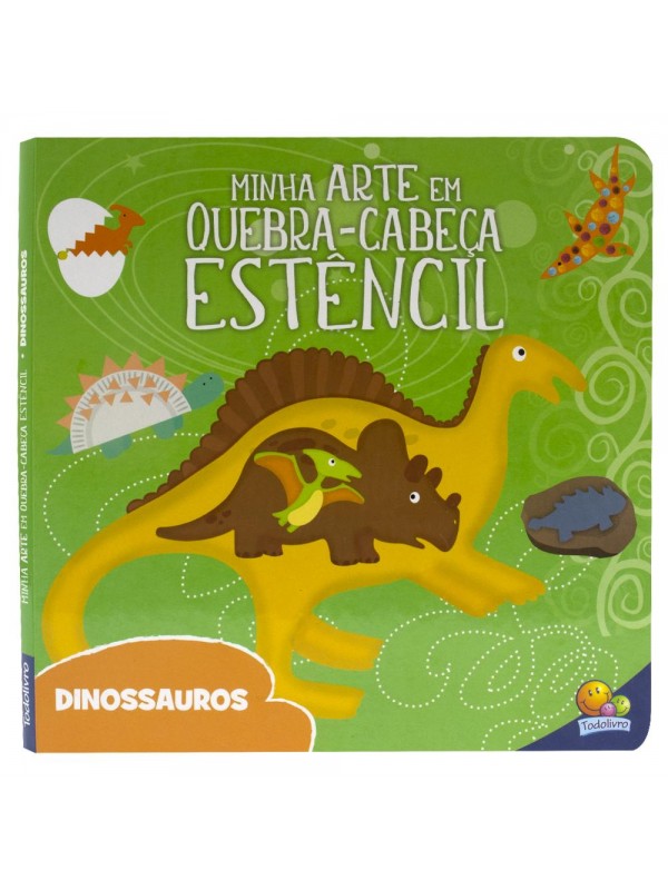Minha Arte em Quebra-Cabeça Estêncil: Dinossauros