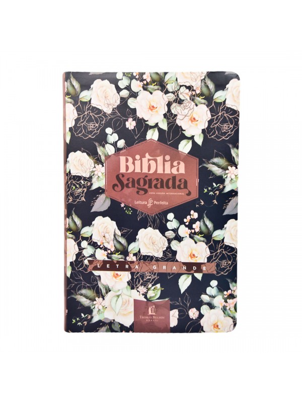 Bíblia NVI, Couro Soft, Rosas, Com Espaço para Anotações, Letra Grande