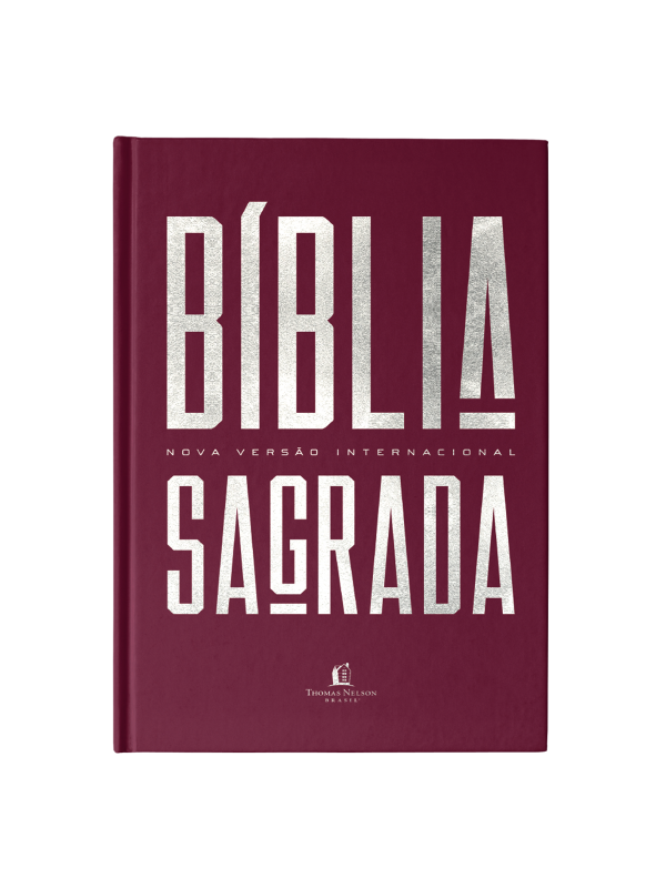 Bíblia NVI, Capa Dura, Vinho, Econômica, Pedra Angular