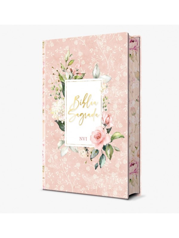 Bíblia Sagrada Flores Rosa - NVI