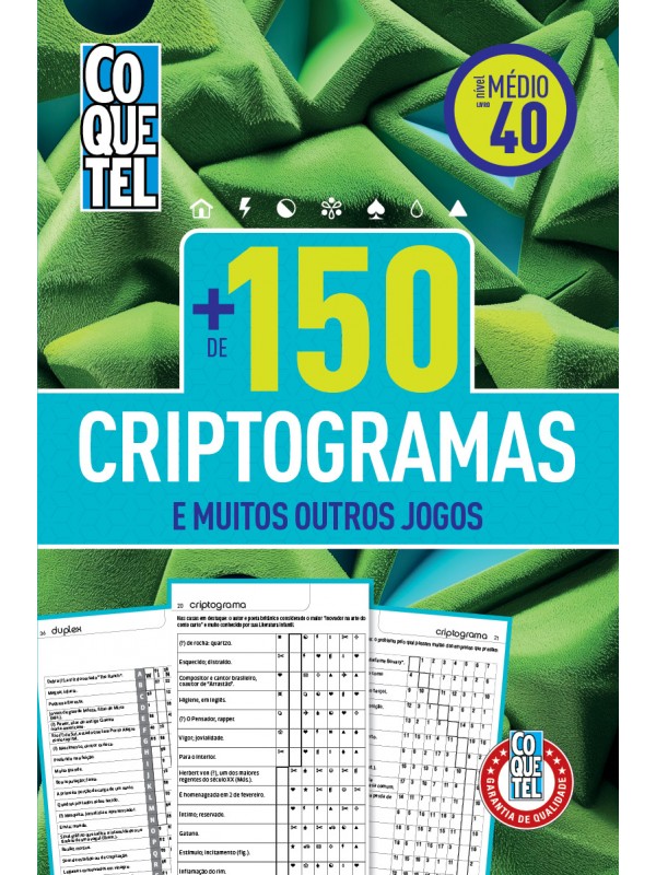 Livro Coquetel Mais de 150 Criptogramas 40