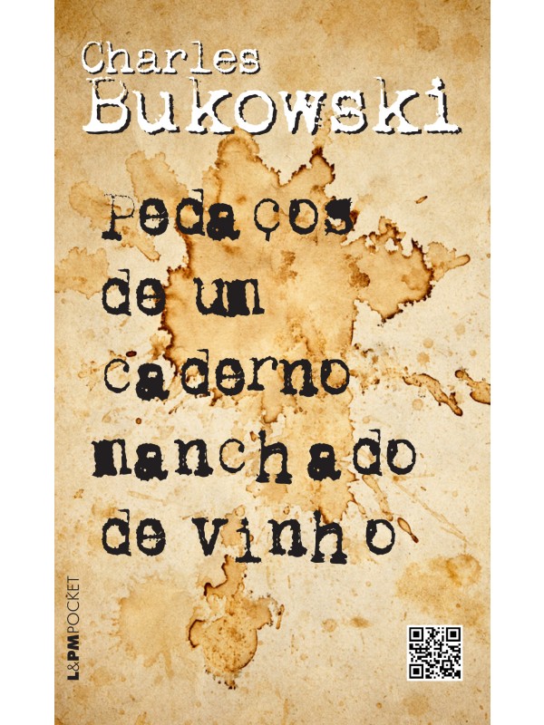Pedaços de um caderno manchado de vinho