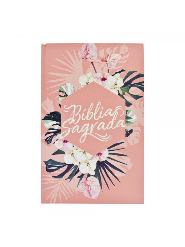 Bíblia ACF, Soft Touch, Capa dura, Floral, Leitura Perfeita