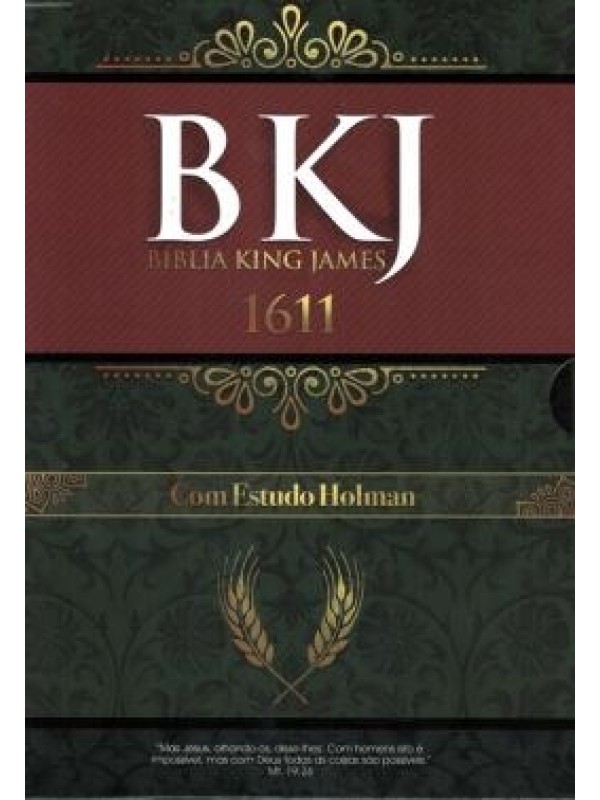 BIBLIA KING JAMES 1611 COM ESTUDO HOLMAN - PRETA