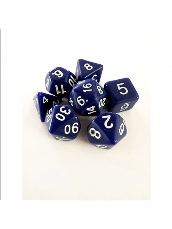 CONJUNTO DE DADOS CENTRAL OPACO - AZUL E BRANCO