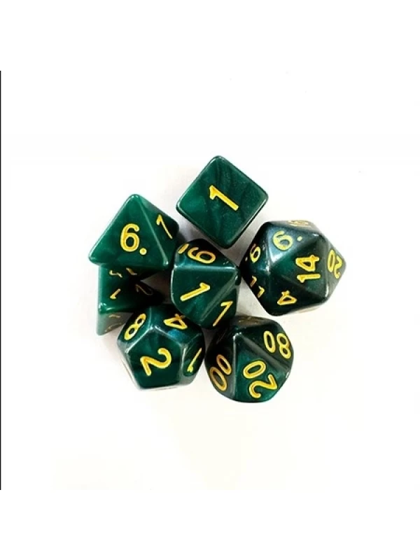 CONJUNTO DE DADOS CENTRAL PEROLIZADO - VERDE E DOURADO