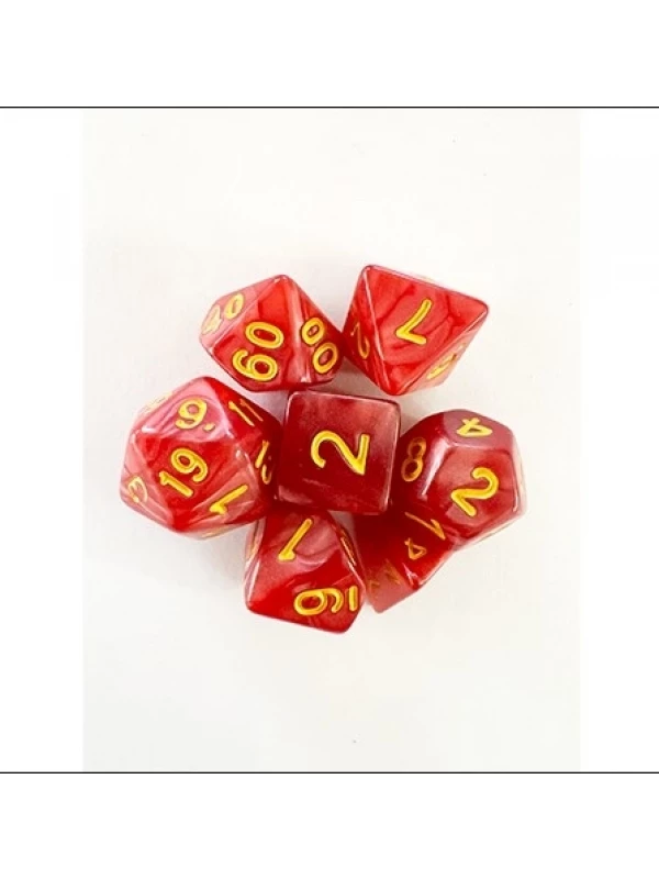 CONJUNTO DE DADOS CENTRAL PEROLIZADO - VERMELHO E DOURADO