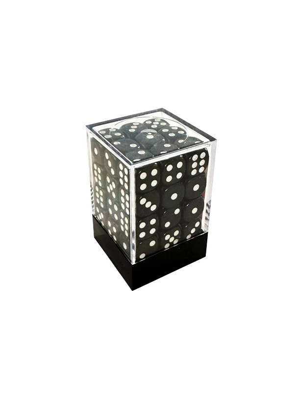 CONJUNTO DE DADOS OPACOS COM 36 UNIDADES - PRETO