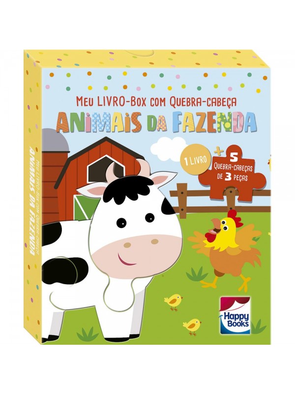 Meu LIVRO-Box com Quebra-cabeça: Animais da Fazenda