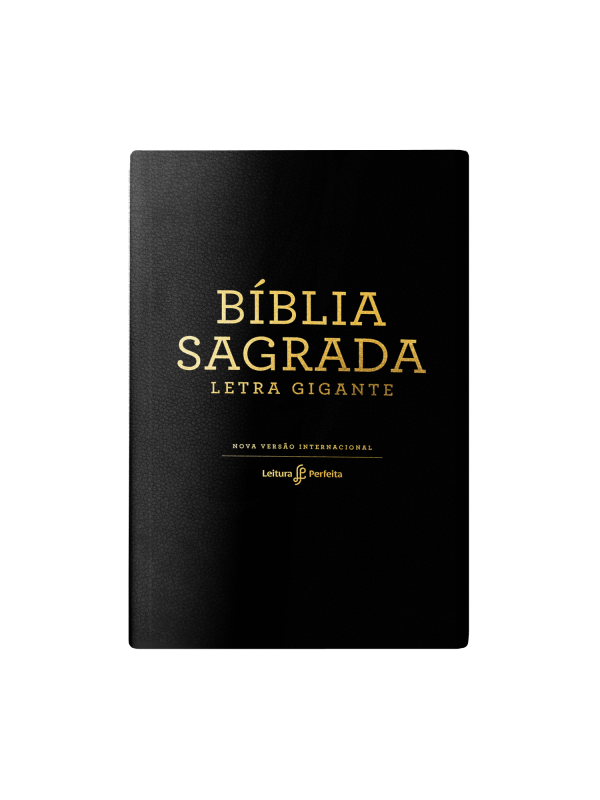 Bíblia NVI, Couro Soft, Preto, Letra Gigante, Leitura Perfeita