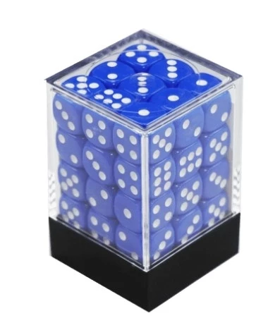 CONJUNTO DE DADOS OPACOS COM 36 UNIDADES - AZUL