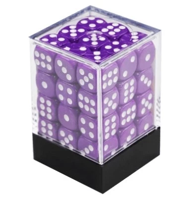 CONJUNTO DE DADOS OPACOS COM 36 UNIDADES - ROXO