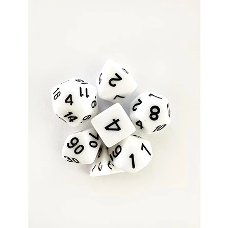 CONJUNTO DE DADOS CENTRAL OPACO - BRANCO E PRETO