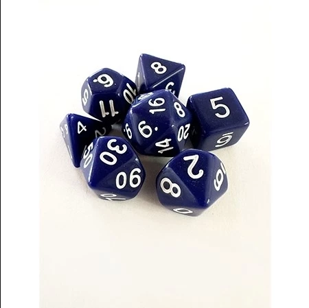 CONJUNTO DE DADOS CENTRAL OPACO - AZUL E BRANCO