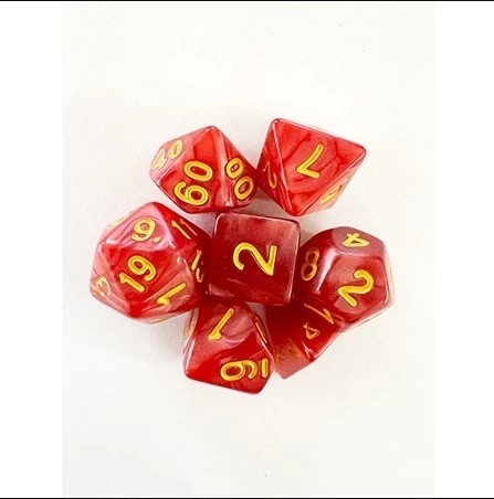 CONJUNTO DE DADOS CENTRAL PEROLIZADO - VERMELHO E DOURADO