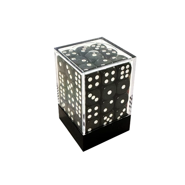 CONJUNTO DE DADOS OPACOS COM 36 UNIDADES - PRETO