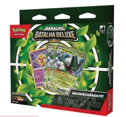 BARALHO DE BATALHA DELUXE MEOWSCARADA OU QUAQUAVAL EX