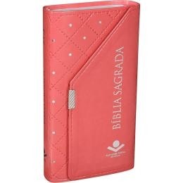 BIBLIA SAGRADA - CARTEIRA COR PESSEGO