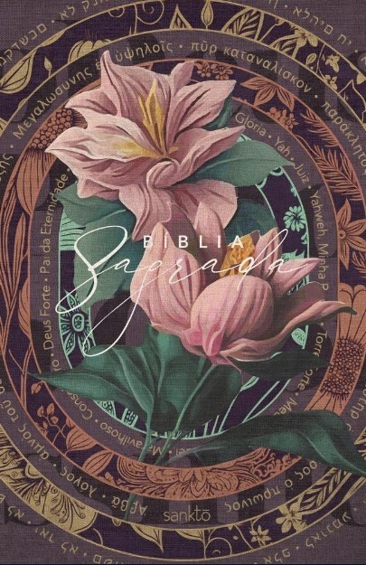 BIBLIA NOMES DE DEUS - FLORAL - LETRA NORMAL
