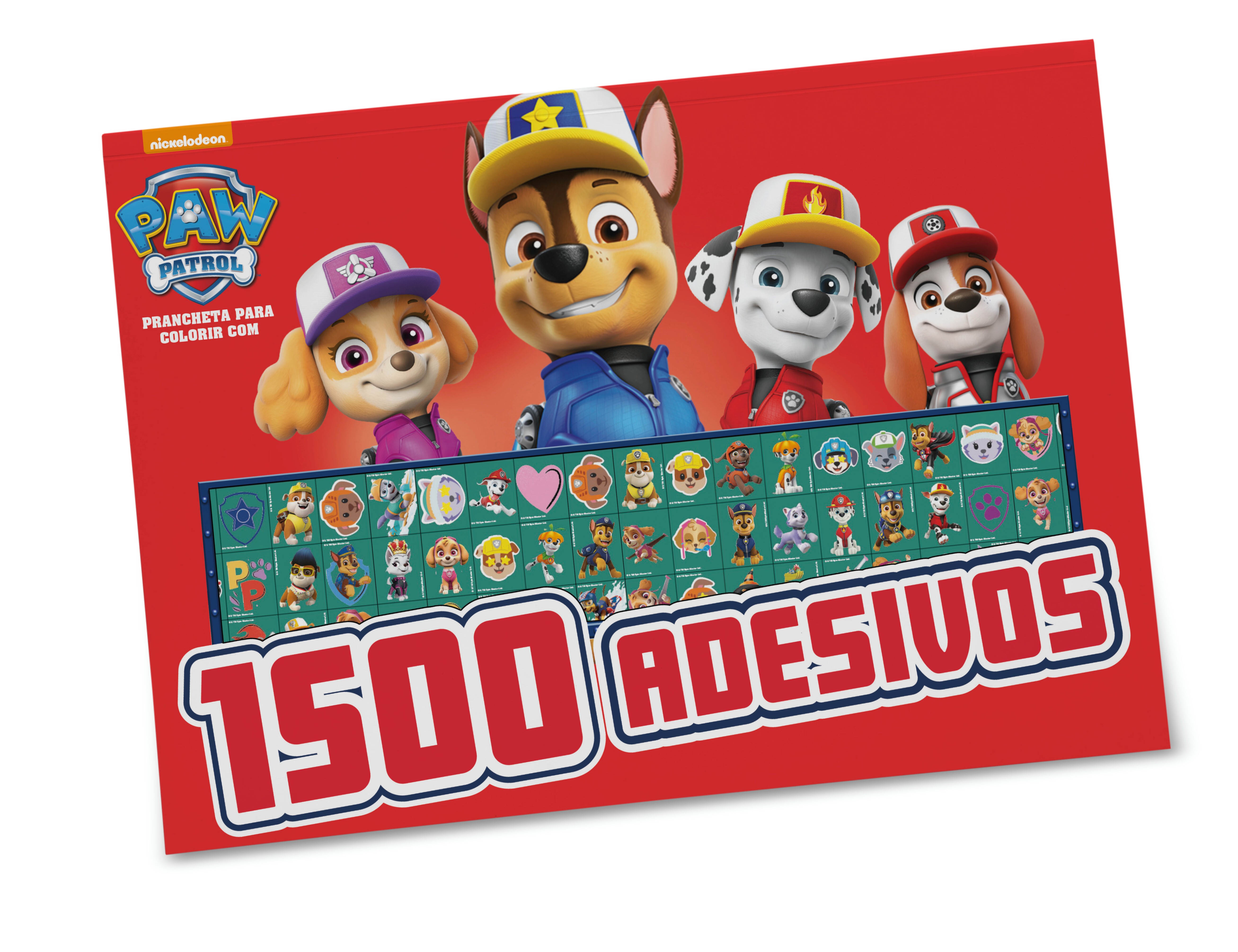 Patrulha Canina Prancheta para Colorir com 1500 Adesivos